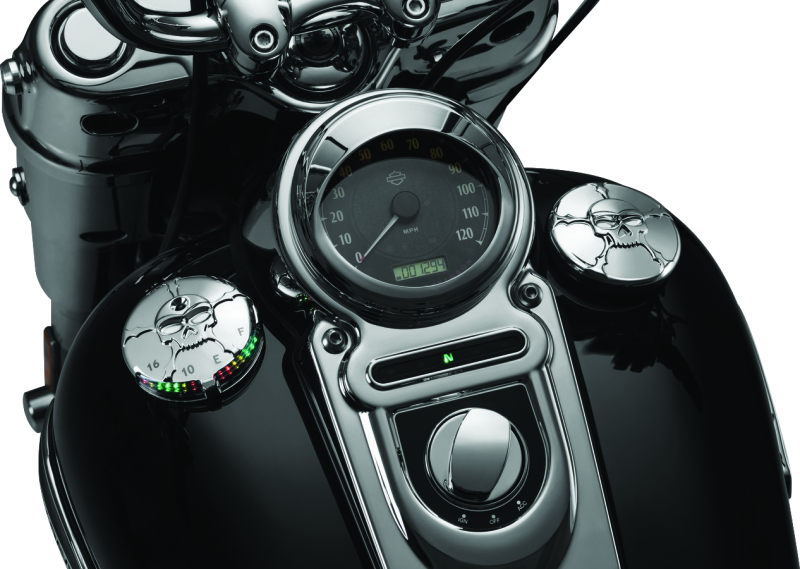 KUR7358-Kuryakyn Zombie Gas Cap Vented Chrome-Fuel Caps-Kuryakyn