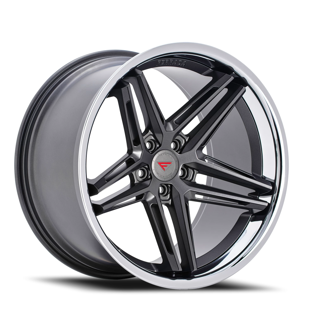 Ferrada CM1 MG 20x10 +40 5x120mm 72.56mm Matte Graphite Chrome Lip - Ferrada Wheels CM120105120MGC40