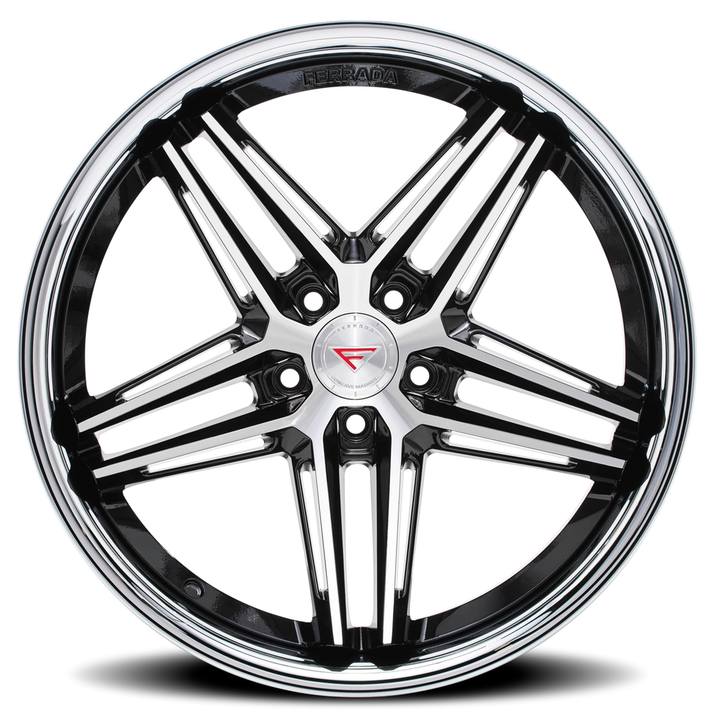 Ferrada CM1 MA 20x11 +33 5x120mm 74.1mm Machined Black Chrome Lip - Ferrada Wheels CM120115120MA33