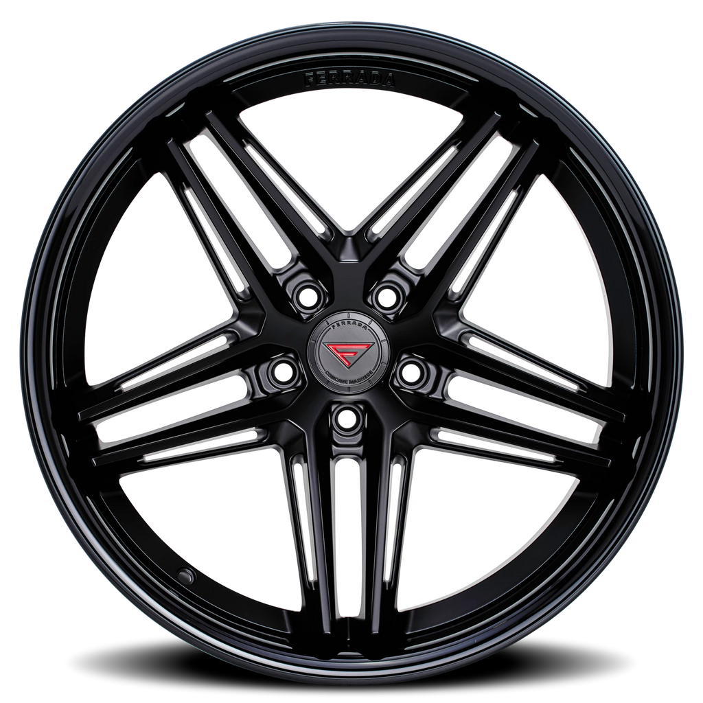 Ferrada CM1 MB 20x11.5 +28 5x115mm 71.6mm Matte Black Gloss Black Lip - Ferrada Wheels CM1201155115MB28