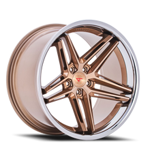 Load image into Gallery viewer, Ferrada CM1 BCP 20x12 +20 5x114mm 73.1mm Brushed Cobre Chrome Lip - Ferrada Wheels CM120125114BCP20