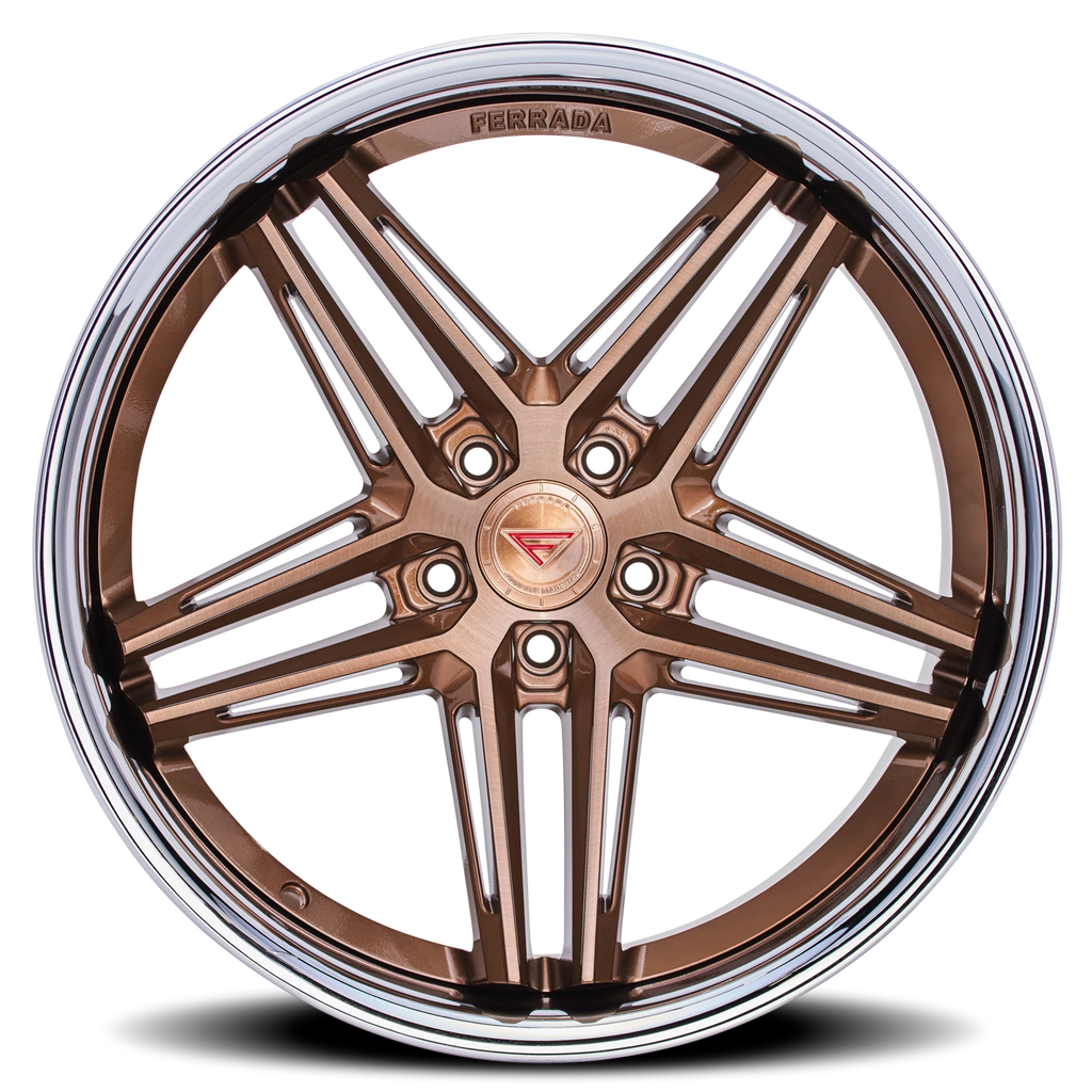 Ferrada CM1 BCP 20x12 +20 5x114mm 73.1mm Brushed Cobre Chrome Lip - Ferrada Wheels CM120125114BCP20