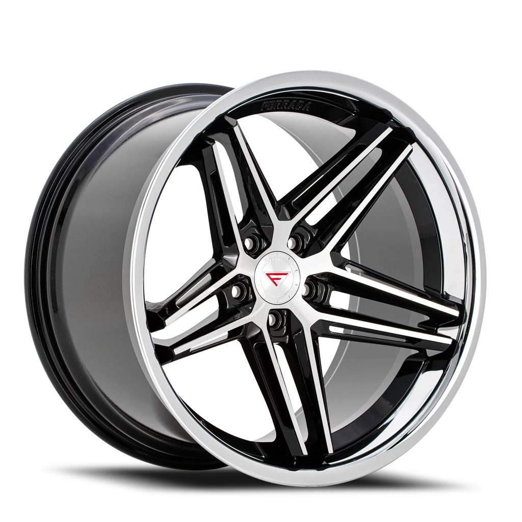 Ferrada CM1 MA 20x9 +35 5x120mm 72.56mm Machined Black Chrome Lip - Ferrada Wheels CM12095120MA35