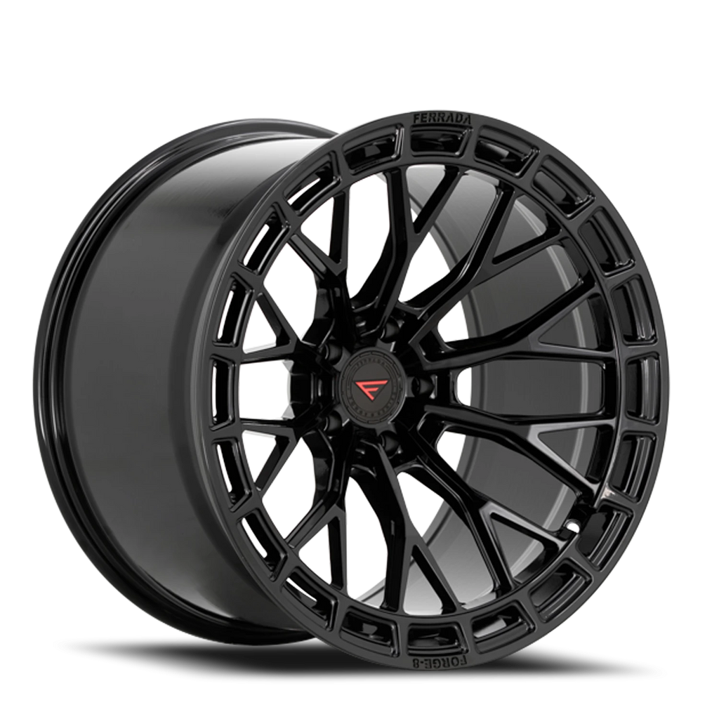Ferrada FR12 OB 22x10.5 +28 5x127mm 71.6mm Obsidian Black - Ferrada Wheels FR12221055127OB28