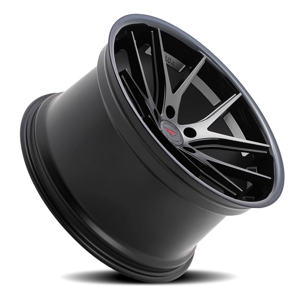 Ferrada FR2 MB 19x10.5 +45 5x112mm 66.56mm Matte Black Gloss Black Lip - Ferrada Wheels FR2191055112MB45
