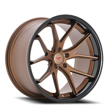 Load image into Gallery viewer, Ferrada FR2 BZ 20x10.5 +38 5x112mm 66.56mm Matte Bronze Gloss Black Lip - Ferrada Wheels FR2201055112BZ38