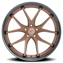 Load image into Gallery viewer, Ferrada FR2 BZ 20x10.5 +38 5x112mm 66.56mm Matte Bronze Gloss Black Lip - Ferrada Wheels FR2201055112BZ38