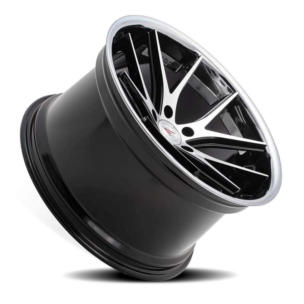 Ferrada FR2 MA 20x10.5 +38 5x112mm 66.56mm Machined Black Chrome Lip - Ferrada Wheels FR2201055112MA38