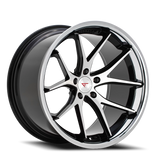 Ferrada FR2 MA 22x10.5 +42 5x114mm 73.1mm Machined Black Chrome Lip