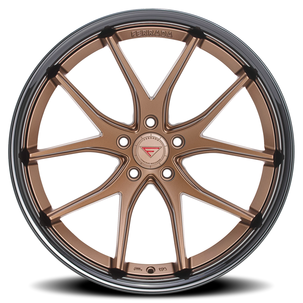 Ferrada FR2 BZ 22x10.5 +28 5x127mm 71.6mm Matte Bronze Gloss Black Lip - Ferrada Wheels FR2221055127BZ28