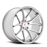 Ferrada FR2 MS 22x9 +42 5x130mm 71.6mm Machined Silver Chrome Lip