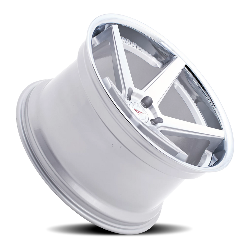 Ferrada FR3 MS 22x10.5 +42 5x114mm 73.1mm Machined Silver Chrome Lip - Ferrada Wheels FR3221055114MS42