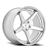 Ferrada FR3 MS 22x9 +30 5x120mm 74.1mm Machined Silver Chrome Lip