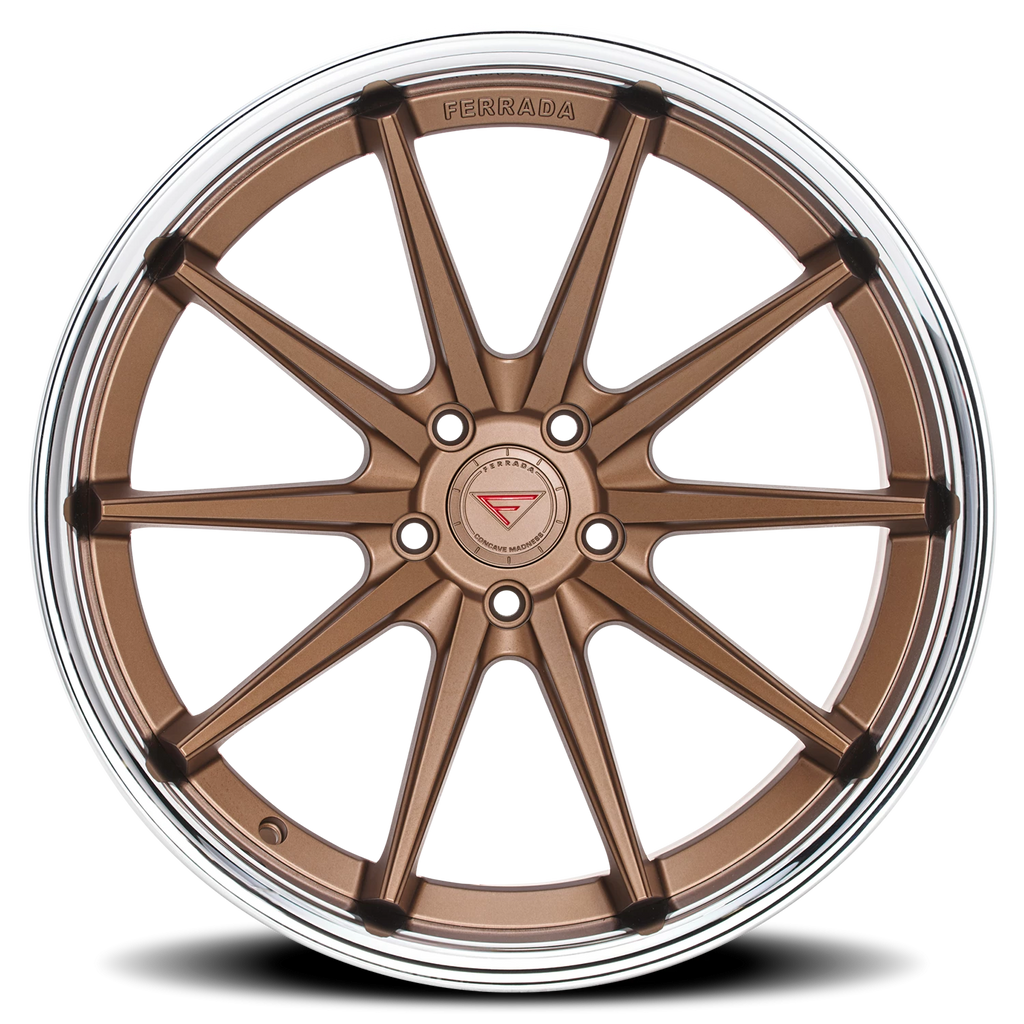 Ferrada FR4 BZ 20x10 +28 5x112mm 66.56mm Matte Bronze Gloss Black Lip - Ferrada Wheels FR420105112BZ28