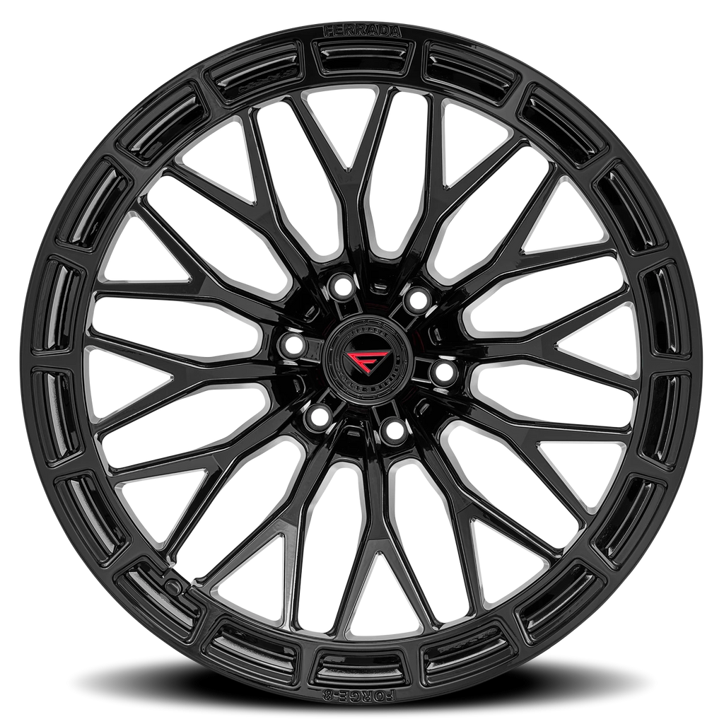 Ferrada FTR12 OB 22x12 -44 6x139.7mm 106.1mm Obsidian Black - Ferrada Wheels FTR1222126139OB-44
