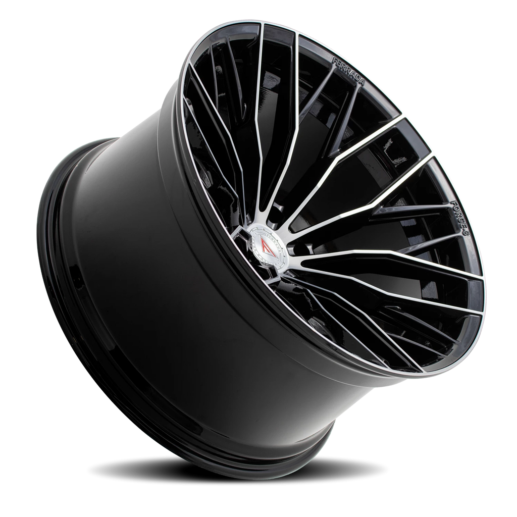 Ferrada FTR9 MA 22x12 -44 6x135mm 87.1mm Machined Black - Ferrada Wheels FTR922126135MA-44