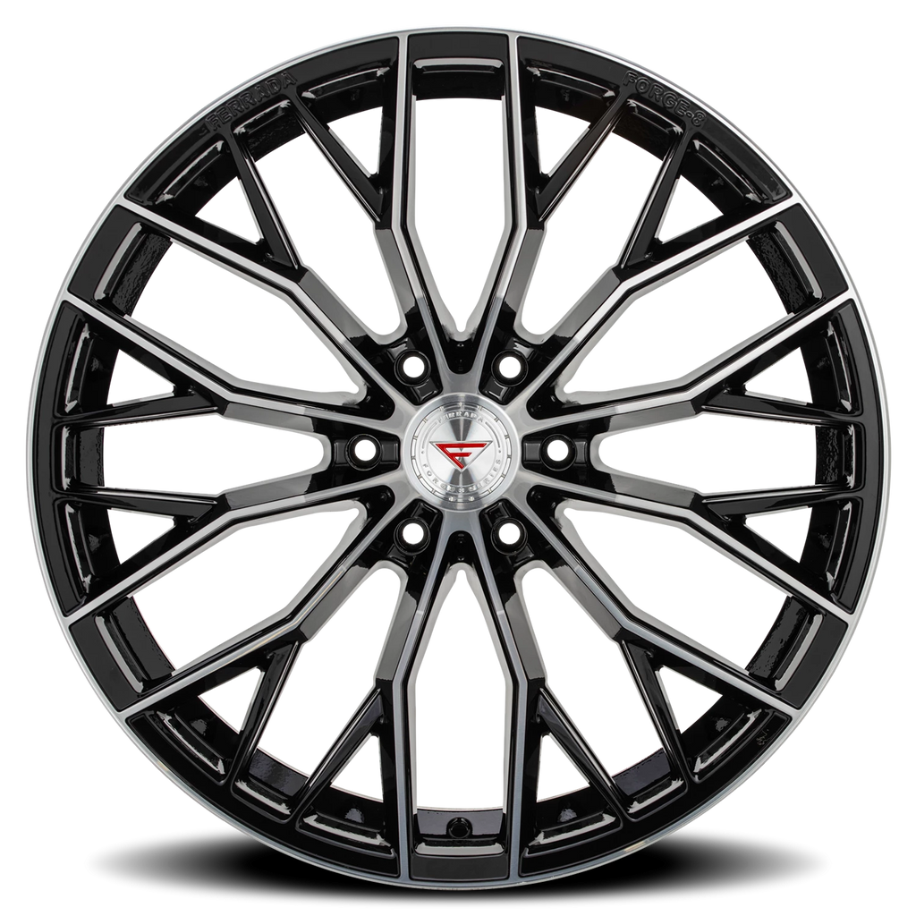 Ferrada FTR9 MA 22x12 -44 6x135mm 87.1mm Machined Black - Ferrada Wheels FTR922126135MA-44