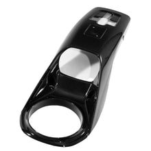 Load image into Gallery viewer, Ferrari 488 carbon fiber rear engine oil cover seen from the top right angle with the cross shaped cut out at the top