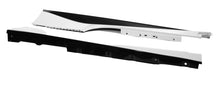 Load image into Gallery viewer, Angled view of the Ferrari 488 side skirt pair showing the two tone white and carbon fiber finish