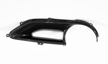 Load image into Gallery viewer, Ferrari 488 carbon fiber tail light surround on a light grey background, angled to show the gloss clear coat