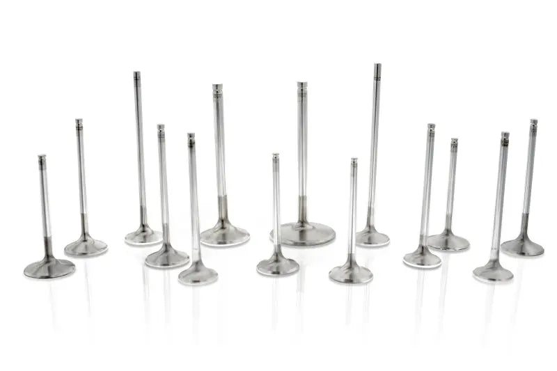 Ferrea Nissan VR38DETT 24V 33.2mm 5.97mm 92mm 24 Deg Taper Flo +1mm Comp Plus Exh Valve - Set of 12 - Black Ops Auto Works