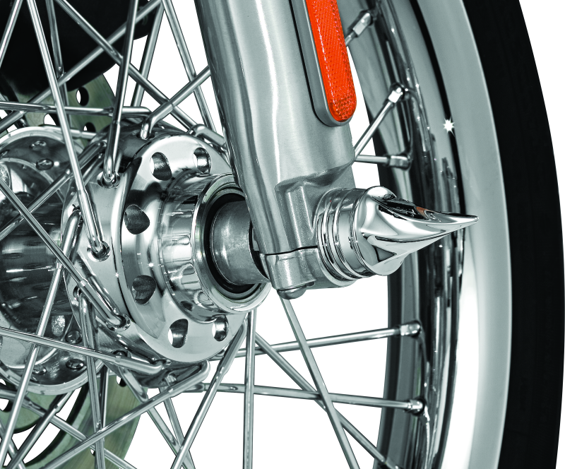KUR1219-Kuryakyn Twisted Axle Caps Chrome-Hardware - Singles-Kuryakyn
