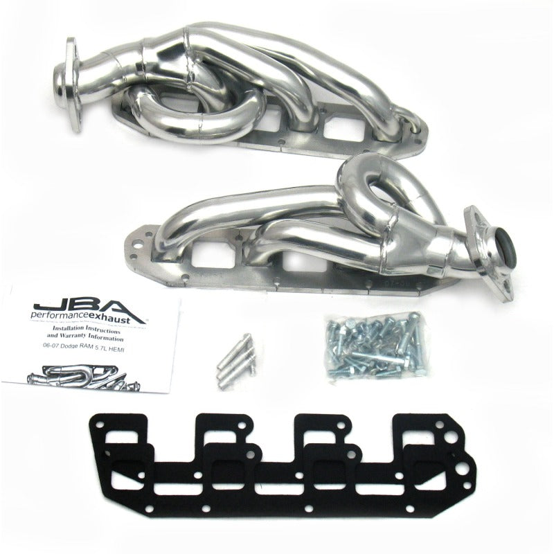 JBA1961S-1JS-JBA 03-08 Dodge RAM 5.7L HEMI 1-5/8in Primary Silver Ctd Cat4Ward Header-Headers & Manifolds-JBA