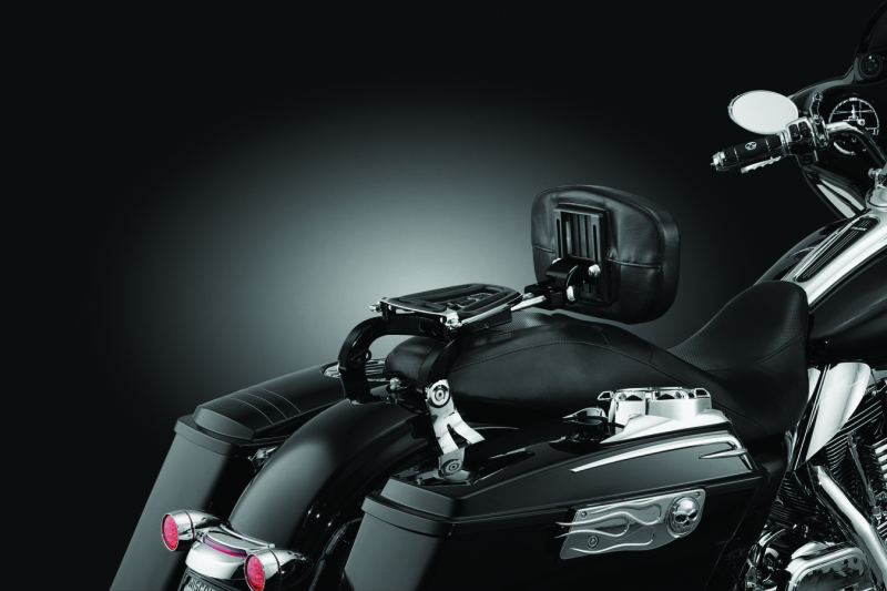 KUR1661-Kuryakyn Multi-Purpose Backrest Black & Chrome-Seats-Kuryakyn