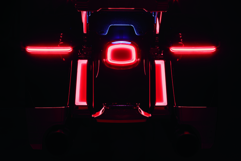 KUR2910-Kuryakyn Tracer LED Taillight Red Lens With License Light-Brackets-Kuryakyn