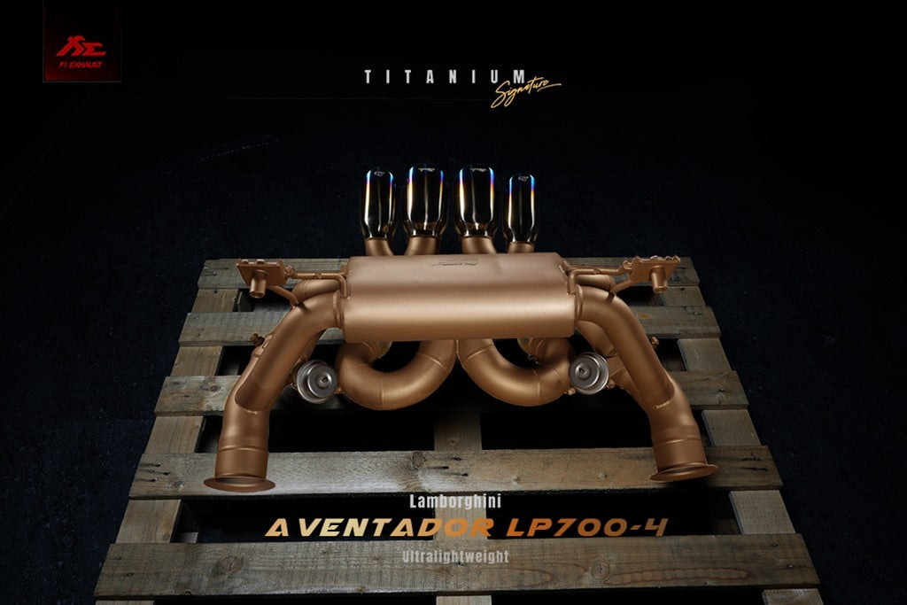 Lamborghini Aventador LP 700-4 F1 High Pitch Titanium Signature Series Exhaust System - Fi Exhaust LM-700F1TI-CBV + TIP-700F1