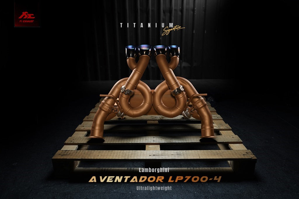 Lamborghini Aventador LP 700-4 F1 High Pitch Titanium Signature Series Exhaust System - Fi Exhaust LM-700F1TI-CBV + TIP-700F1
