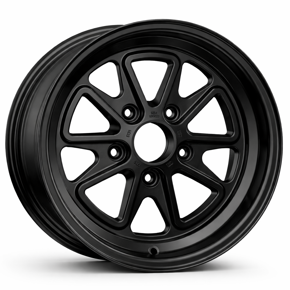 Close up of Asphalt Black satin finish