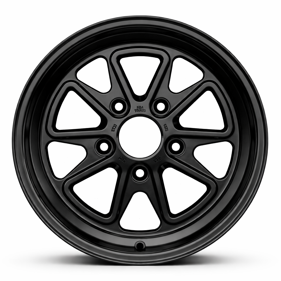 Close up of Asphalt Black satin finish