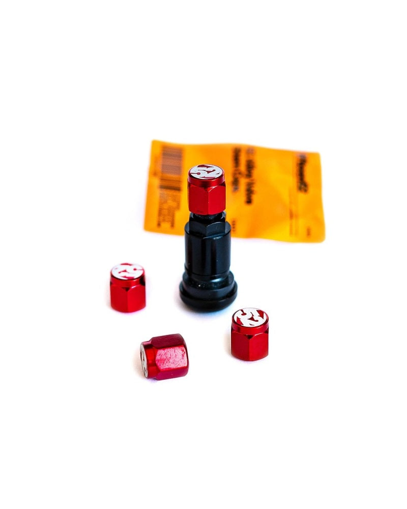 Fifteen52 Valve Stem Cap Set - Red - 4 Pieces - Black Ops Auto Works
