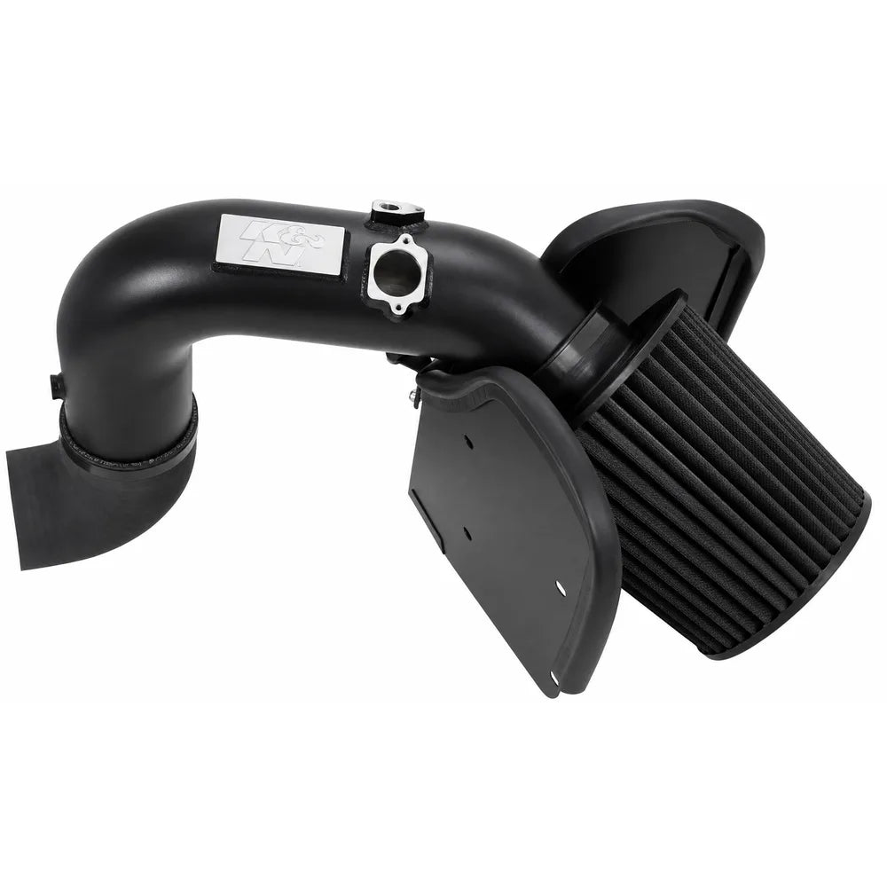 K&N Blackhawk 71-1557 black powder-coated cold air intake kit for 2007-2009 Dodge Ram 2500 3500 6.7L Cummins, hero shot