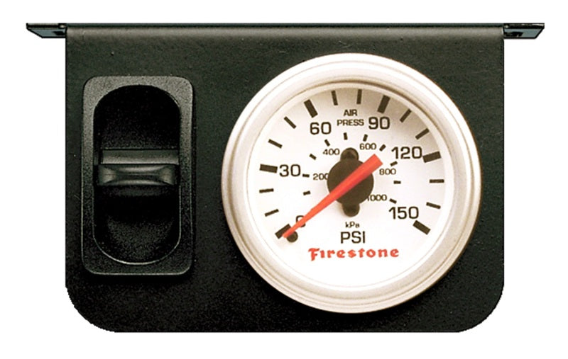 Firestone Air Adjustable Leveling Control Panel w/Single Gauge 0-150psi - White Face (WR17602225) - Black Ops Auto Works