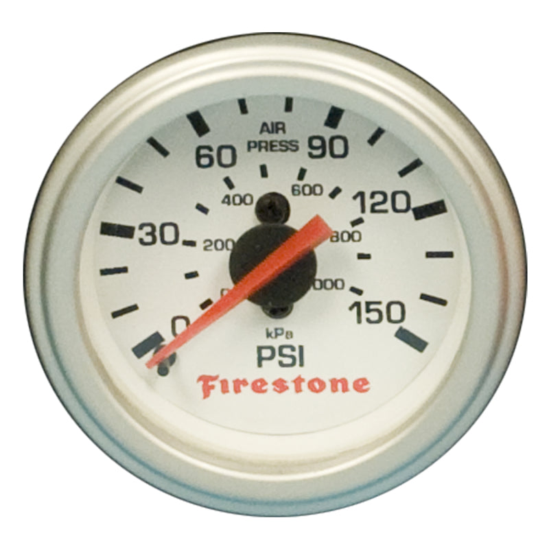 Firestone Replacement Single Pressure Gauge - White Face (For PN 2225 / 2229 / 2196) (WR17609181) - Black Ops Auto Works