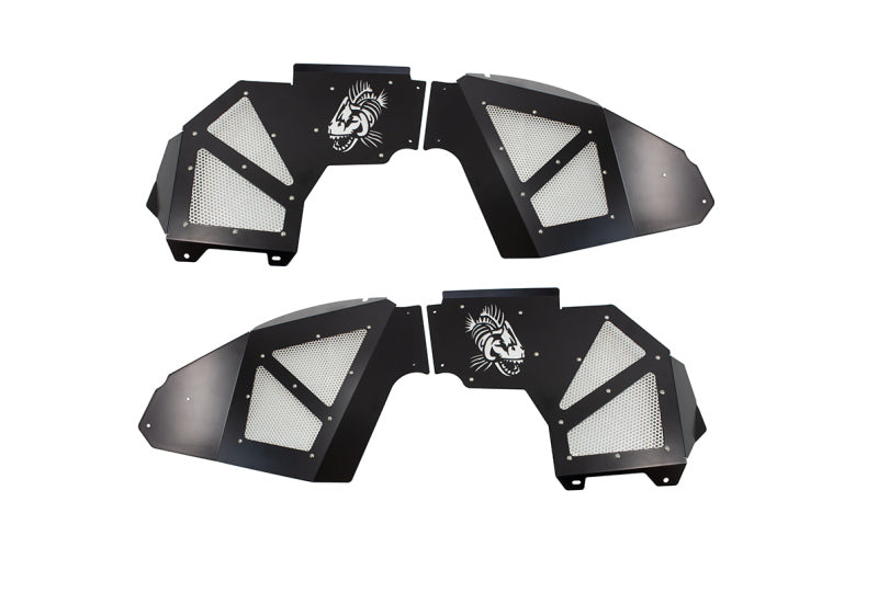 Fishbone Offroad 2018+ Jeep Wrangler JL Front Pair Aluminum - Black Powdercoat Inner Fenders - Black Ops Auto Works