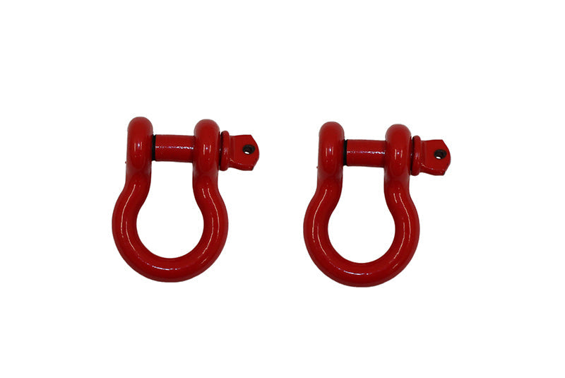 Fishbone Offroad D Ring 3/4In Red 2 Piece Set - Black Ops Auto Works