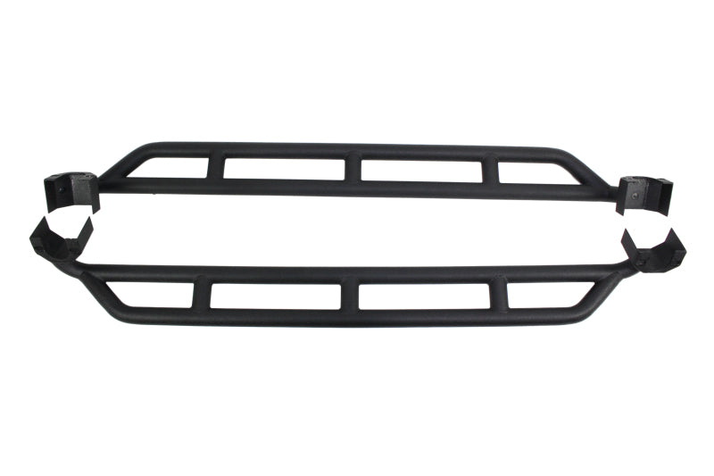 Fishbone Offroad 07-18 Jeep JK 4 Door Wrangler JK Steel Rock Sliders - Blk Textured Powdercoat - Fishbone Offroad FBOFB23009