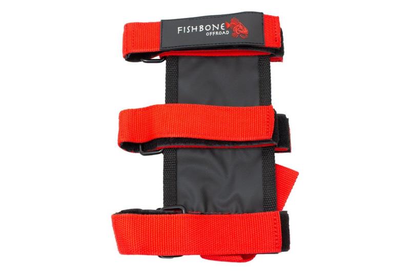 Fishbone Offroad Padded Roll Bar Red Fire Extinguisher Holder - Black Ops Auto Works
