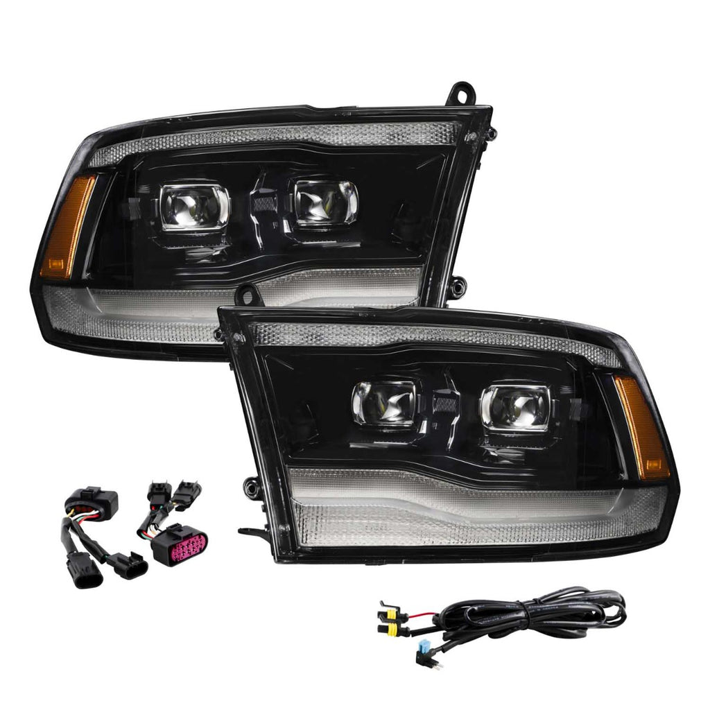 -Form Lighting - 2009-2018 Ram 1500/2500/3500 Sequential LED Projector Headlights (pair)-Headlight-Form Lighting
