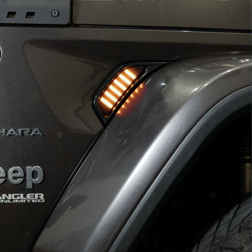 -Form Lighting - 2018 Wrangler JL LED Fender Lights (pair)-Side Marker Light Assembly-Form Lighting