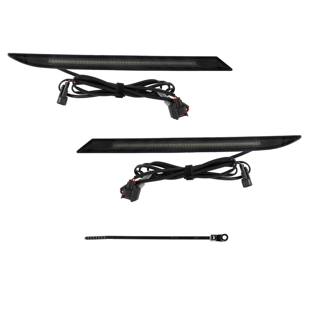 -Form Lighting - 2024 Mustang LED Rear Reflector Smoked (pair)-Side Marker Light Assembly-Form Lighting