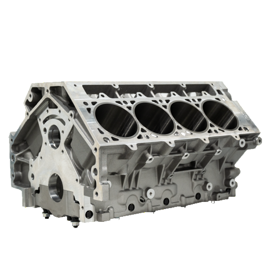 Fleece Freedom Series wet-sleeve aluminum LSR block front view with ductile liners
