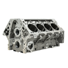 Load image into Gallery viewer, Fleece Freedom Series wet-sleeve aluminum LTR block front view showing ductile liners