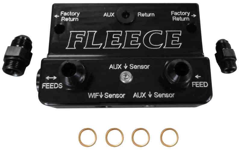 Fleece Performance 10-12 Dodge 6.7L Cummins 4th Gen Fuel Distribution Block Fleece Performance FPEFPE-FFD-RF-4G