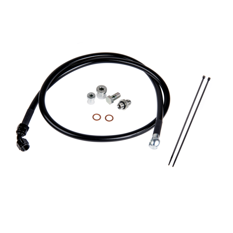 Fleece Performance Duramax Remote Turbo Oil Feed Line Kit for 01-16 6.6L Duramax Turbochargers - Black Ops Auto Works