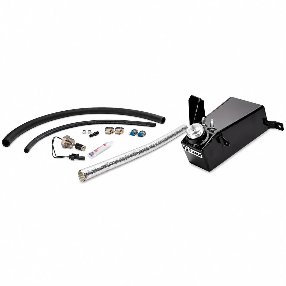Fleece Performance 19-24 Ram 2500-3500 Cummins 6.7L Aluminum Replacement Coolant Tank (Black) - Fleece Performance FPEFPE-CUM