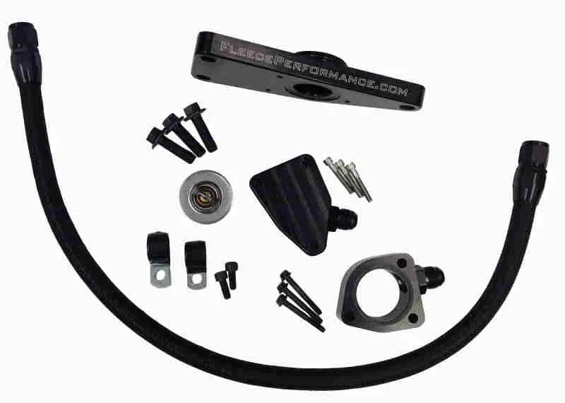 Fleece Performance 03-07 Dodge 5.9L / 04.5-12 6.7L Cummins Coolant Bypass Kit (03-07 Manual Trans) - Fleece Performance FPEFP
